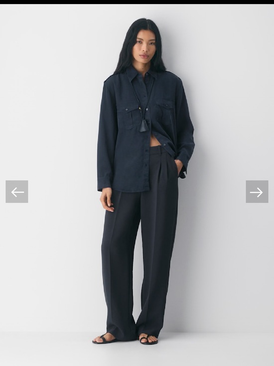 Wilfred Pants - Wilfred Wide Leg Effortless Black crepette Trousers